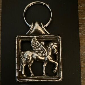 Vintage Brighton Silver Pegasus Keychain